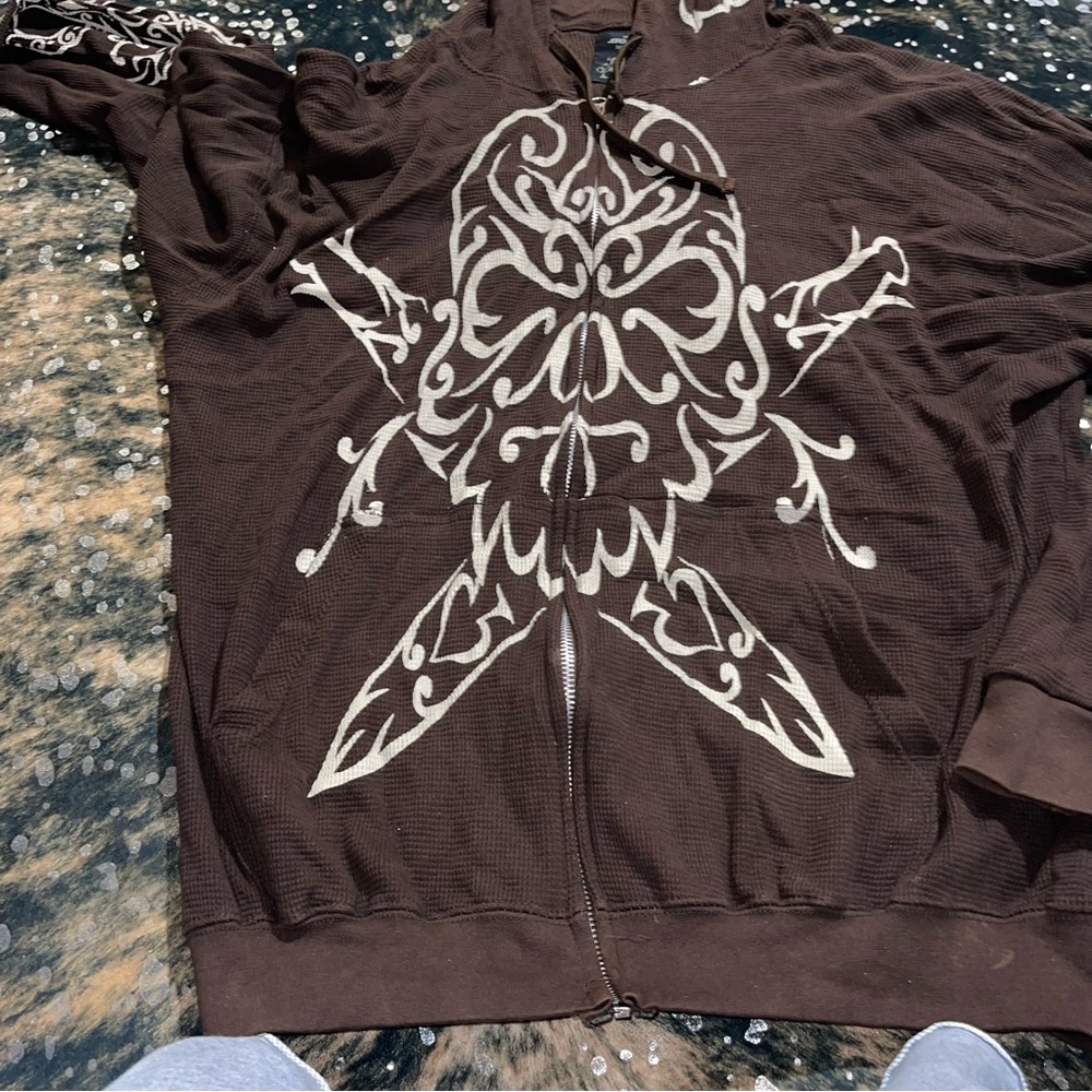 Jordan Craig 2XL Zip Up Graphic Sweater